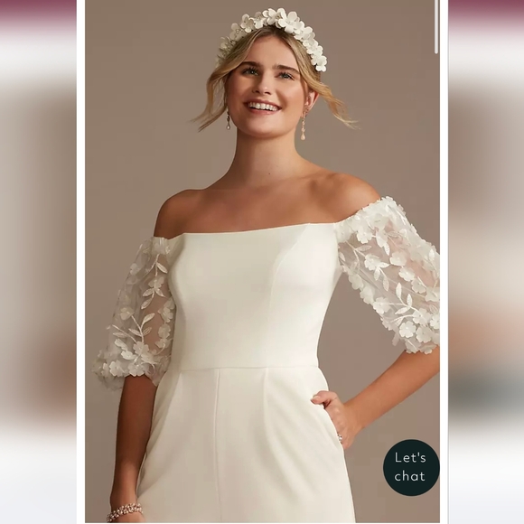 Off-the-Shoulder Floral Puff Sleeve Jumpsuit - Picture 2 of 6